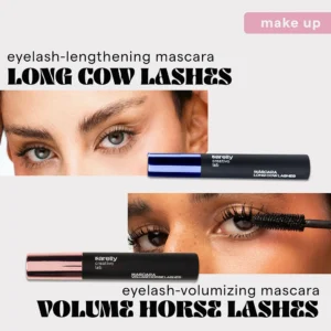 SARELLY Mascara Kit, Volumizing and Lengthening Waterproof Mascara with Vitamin E for Dramatic, Smudge-Free Lashes