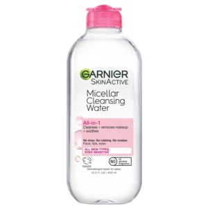 Garnier Micellar Cleansing Water for Sensitive Skin, All-in-1 Hydrating Facial Cleanser and Makeup Remover, 400ml