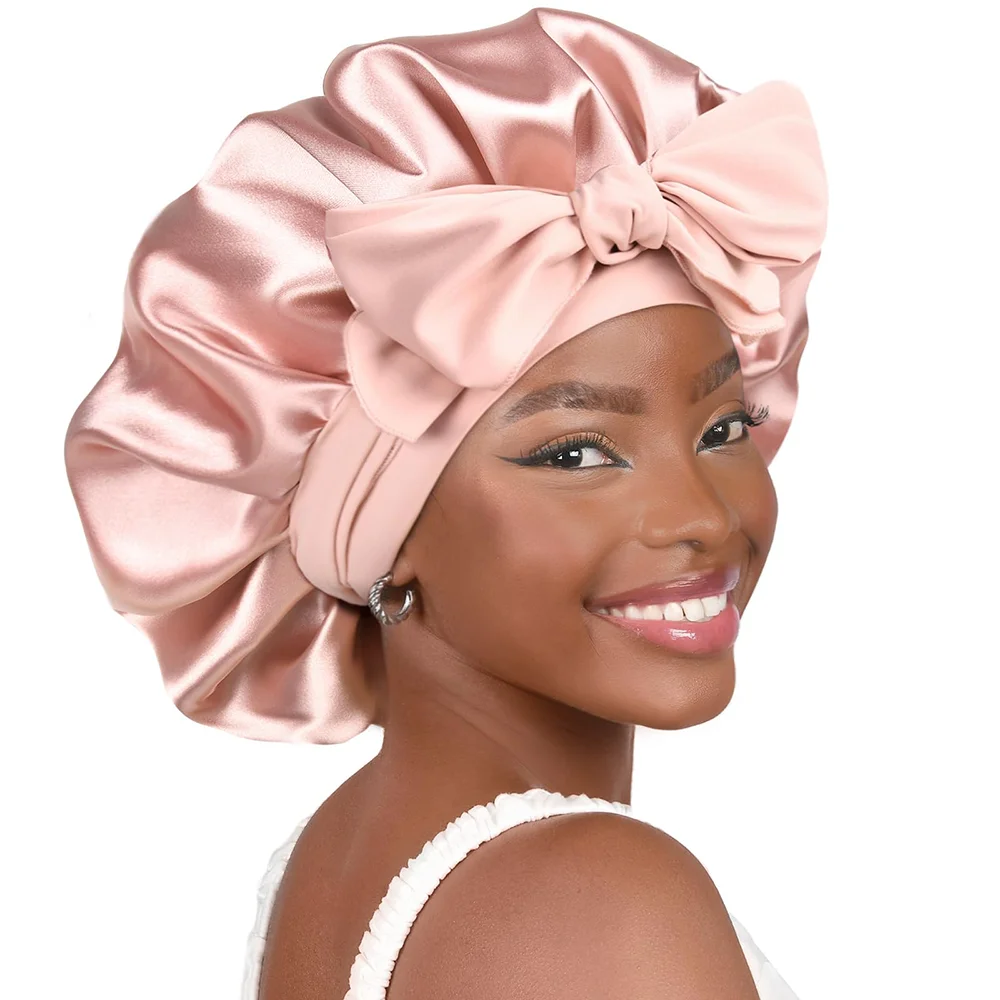 YANIBEST Adjustable Silk Bonnet for Sleeping | Double Layer Satin Hair Bonnet for All Hair Types 1 YANIBEST Adjustable Silk Bonnet for Sleeping | Double Layer Satin Hair Bonnet for All Hair Types