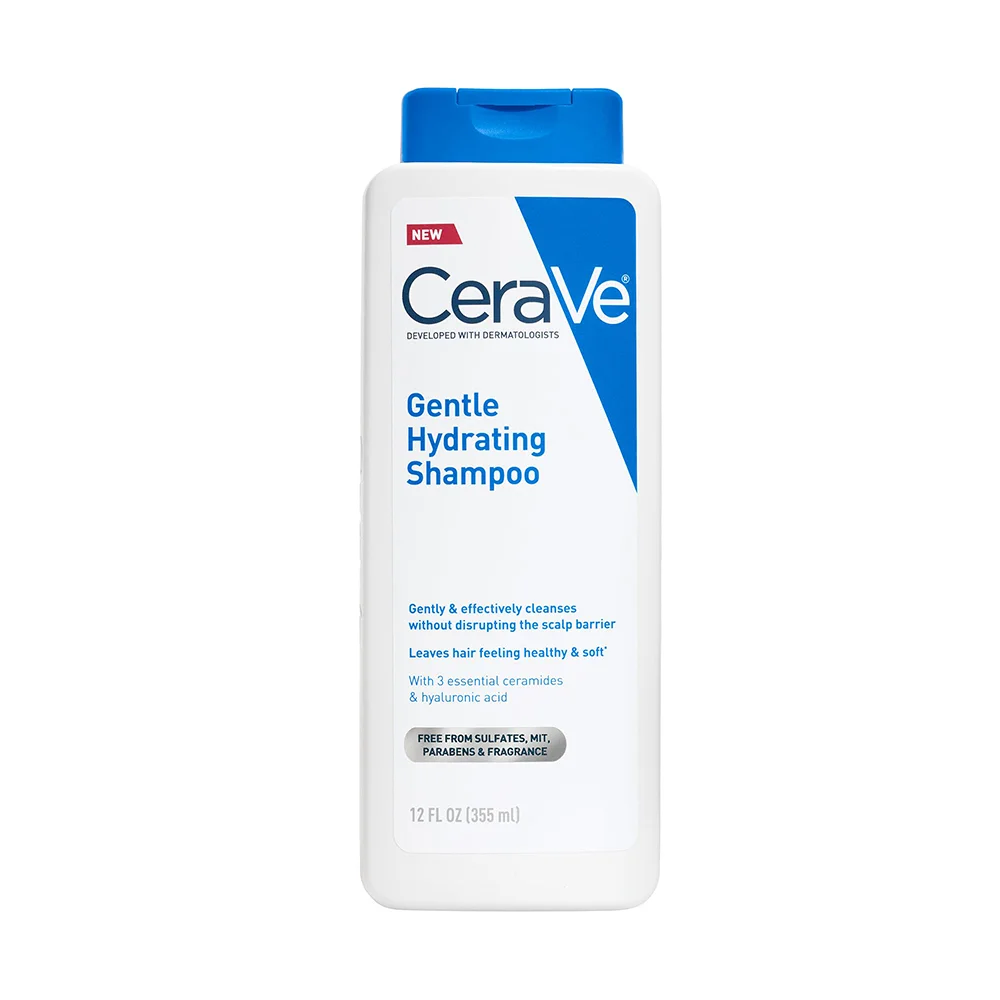 CeraVe Gentle Hydrating Shampoo with Ceramides, Niacinamide and Hyaluronic Acid, Sulfate-Free for All Hair Types and Sensitive Scalp 1 CeraVe Gentle Hydrating Shampoo with Ceramides, Niacinamide and Hyaluronic Acid, Sulfate-Free for All Hair Types and Sensitive Scalp