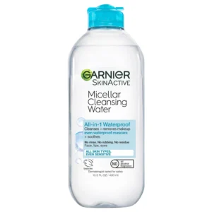 Garnier Micellar Water Waterproof Makeup Remover | Gentle Facial Cleanser for Sensitive Skin
