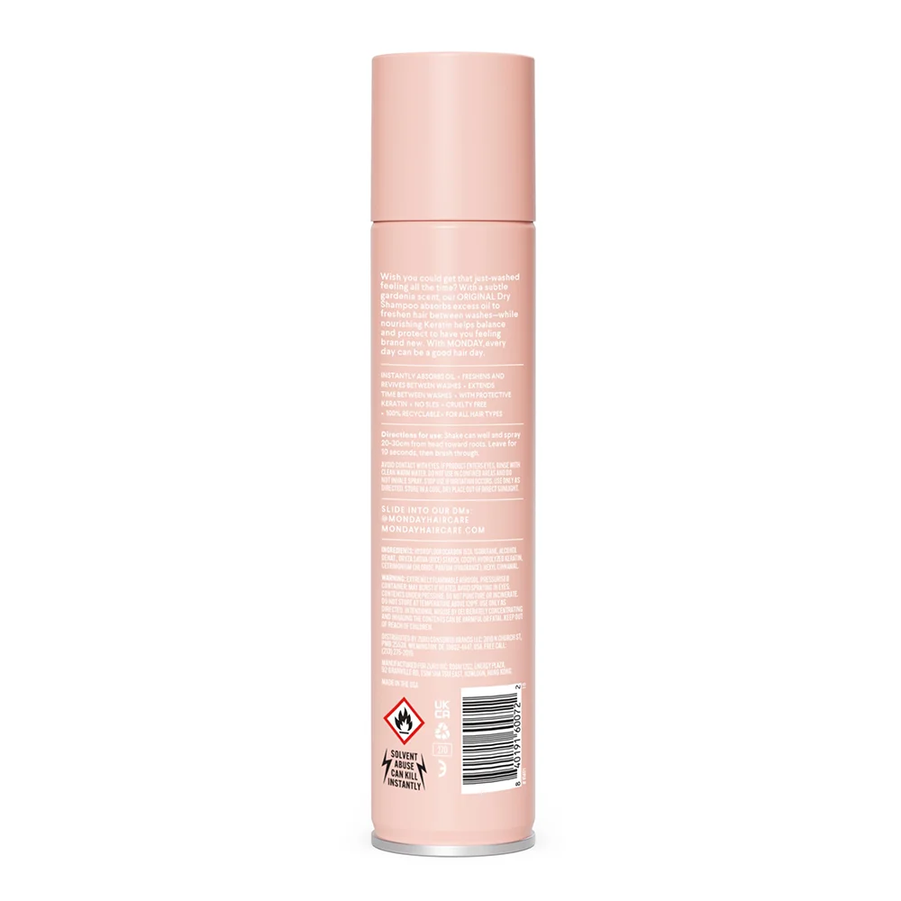 MONDAY HAIRCARE Dry Shampoo with Keratin | Oil-Absorbing Formula for All Hair Types 2 MONDAY HAIRCARE Dry Shampoo with Keratin | Oil-Absorbing Formula for All Hair Types - Image 2
