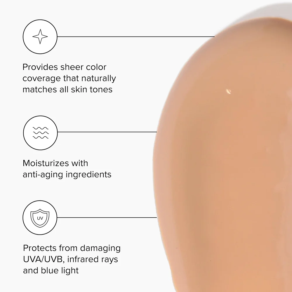 DRMTLGY Universal Tinted Moisturizer SPF 46 | Anti-Aging Face Sunscreen with Light Coverage & Hydration 2 DRMTLGY Universal Tinted Moisturizer SPF 46 | Anti-Aging Face Sunscreen with Light Coverage & Hydration - Image 2